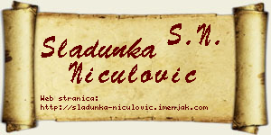 Sladunka Niculović vizit kartica